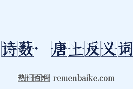 诗薮·唐上反义词是什么意思的图片